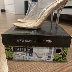 Cape Robbin Clear and Nude Heels